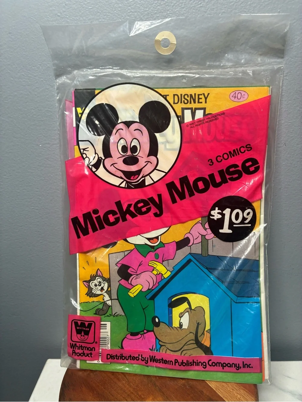 Sealed Walt Disney Mickey Mouse Whitman 3 Comic Book Pack NOS